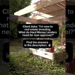 New to real estate investing and need a loan? Read the description on what Hard Money Lenders need!